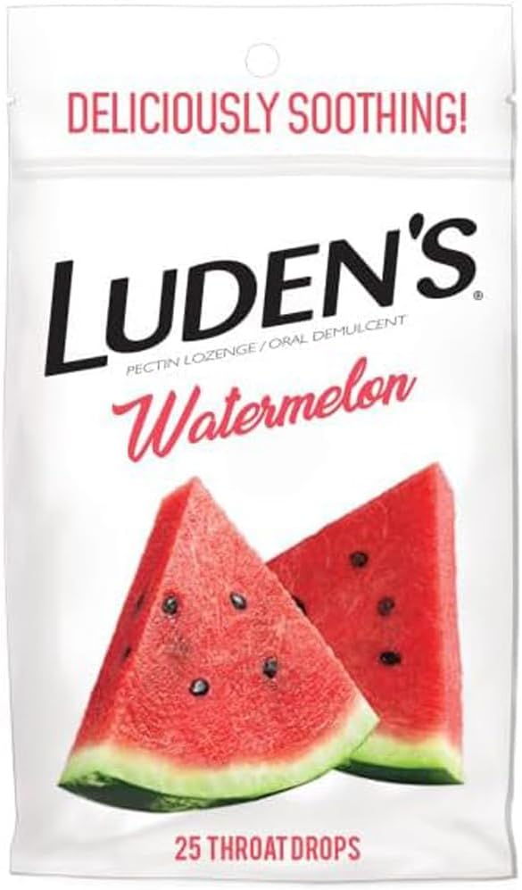 Ludens Soothing Throat Drops, Vannmelon, 25 ct (Pack of 1)