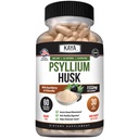 Kaya Naturals Psyllium Husk Kapsler - 60 greve | høy fiber Supplement | Digestiv helse og regelmessighet | Glutenfri, ikke-GMO