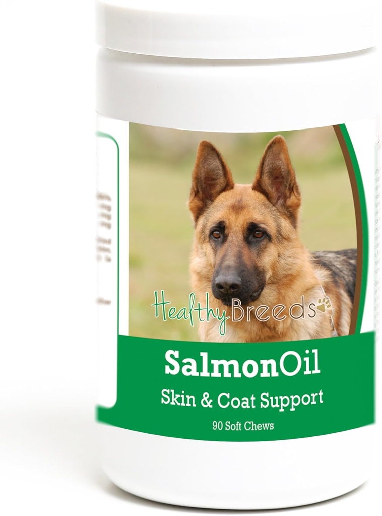 Sunn avler Tysk Shepherd Salmon Oil Myk Chews 90 greve
