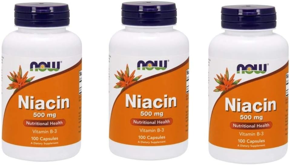 NU Matvarer - Niacin vitamin B-3 500 mg. - 100 kapsler ( Multi-Pack)