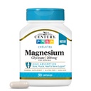 21st Century Magnesium Glycinate 200 mg Kapsler per servering, 90 greve