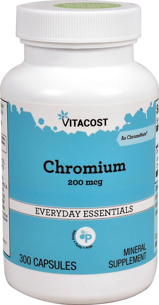Vitacost GTF kromium polynicotinate som ChromeMate - 200 mg - 300 kapsler