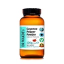 DR WAKDE's Cayenne Pepper pulver (Capsicum fritescens) - 100g (3.5oz) | ren, rå og tørket pulver | Ayurvedic urt | Vegansk |