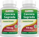 Beste Naturals Cascara Sagrada 450 mg 250 kapsler (250 antall (pakke på 2))