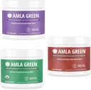 Amla pulver, grønn te Superfood Supplement med Elderberry & Indisk Goosebær & Hibiscus, Økologisk, Vegansk, 30 Serveringer