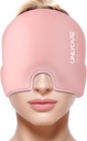 Onlycare Migraine Relief Cap, oppgradert Odorless Migraine Ice Head Wrap, hodepine Relief Hat for Migraine, Slight-Pink