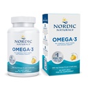Nordic Naturals Omega-3, Lemon Flavor - 60 Soft Gels - 690 mg Omega-3 - Fiskeolje - EPA & DHA - Immunstøtte, Hjerne og hjertehelse, Optimal velvære - Ikke-GMO - 30 Services