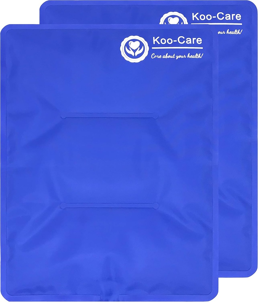 Koo-Care Stor Fleksibel Gel Ice Pack for skader Reusable Hot Cold Compress - Passer for skulderarm, rygg, Hip, Knee, Shin, fotsmerter Relief, hevelse, fysisk terapi (L, 11" x 14") Pakke med 2