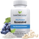 100% naturlig Resveratrol Supplement - Trans-Resveratrol støtter aldring - Antioksidanter Supplement fremmer immunsystem og felles støtte (60 kapsler)