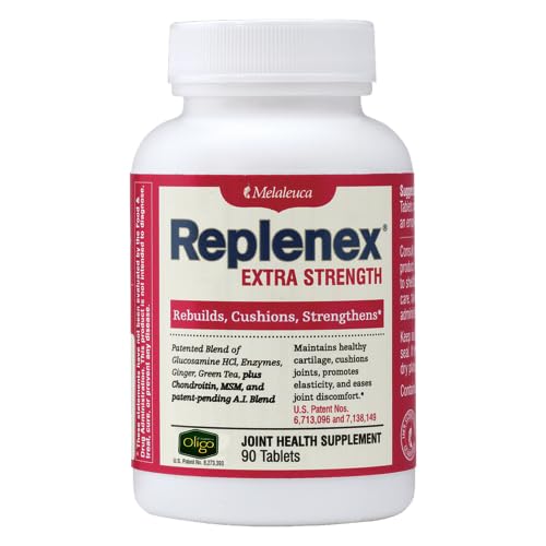 Melaleuca Replenex gjenoppbygger felles helse. Glukosamin. Kalsium. (90 tabletter)