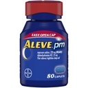 Aleve PM kapler, raskvirkende søvnhjelp og smertelindring for hodepine, muskelsmerter, ikke-habitdannende 220 mg Naproxen Natrium og 25 mg Diphenhydramin HCl kapsler, 80 tall