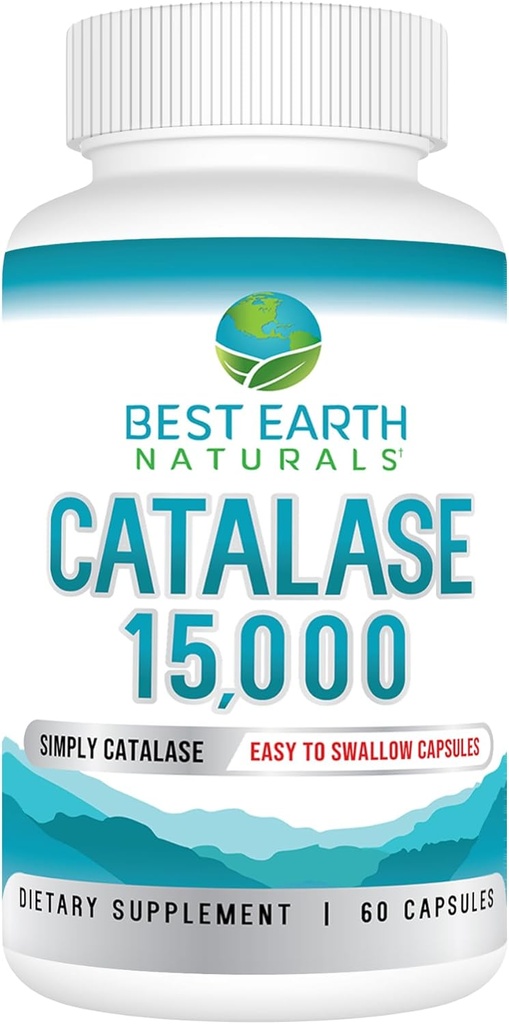 Beste Jord Naturals Catalase Supplement 15.000 - Hår Kosttilskudd for sterk hår - 60 kapsler (60-dagers forsyning)