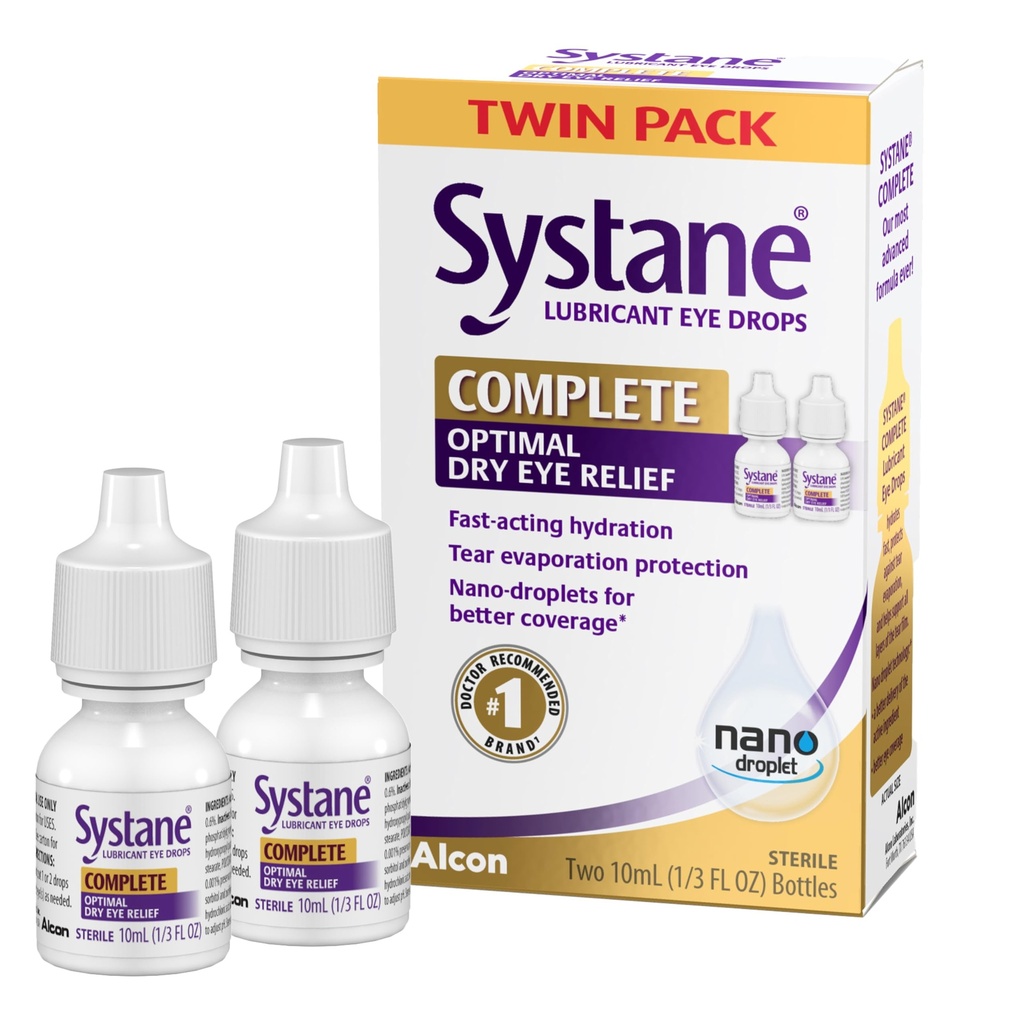 Systan Komplett Lubricant Øyedråper, 0.34 Fl Oz, Twin Pack (pakke med 2)
