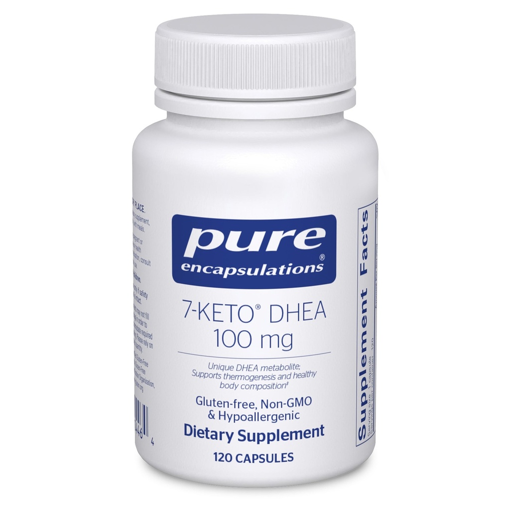 Rene innkapslinger 7-Keto DHEA 100 mg | Unik DHEA Metabolitt Supplement for å støtte termogenese og sunn kroppssammensetning* | 120 kapsler