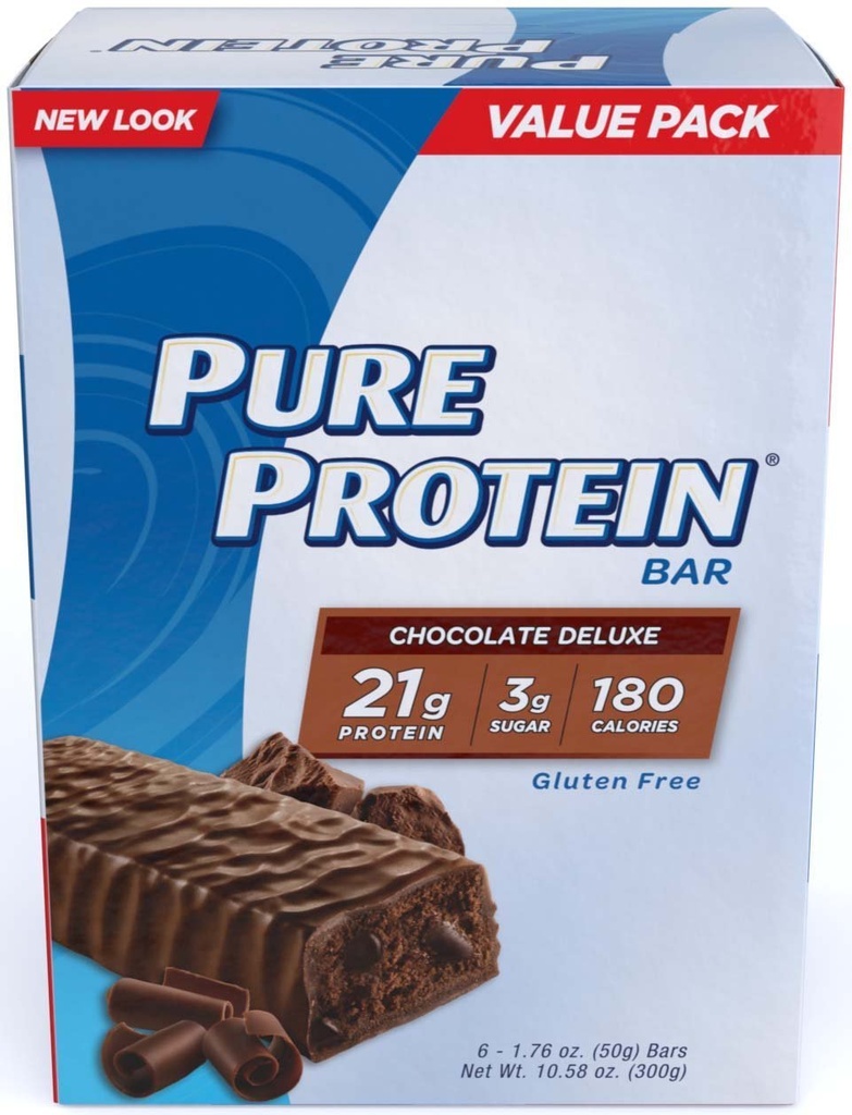 Pure Protein Chokolade Deluxe høyproteinbar 1.76 Oz 24 Ct