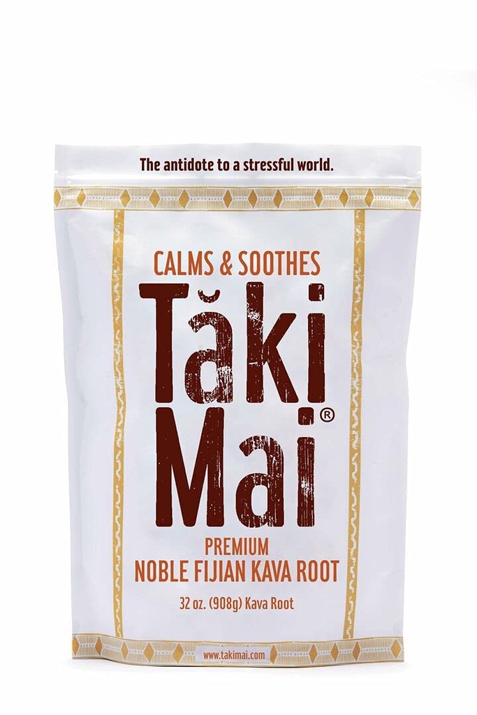 Taki Mai Noble Kava Root Powder 32oz – Autentisk Tradisjonell Grind, Naturlig Aften Avslapning, Restful Nights and Calm Rituals, 100% ren Noble Kava
