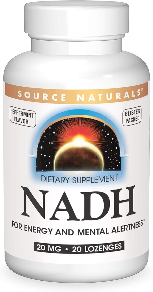 Kilde Naturals NADH 20 mg, økt energi og mental varsling* - 20 Lozenges
