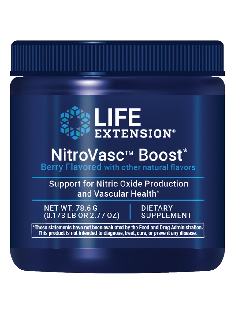 Livsforlengelse NitroVasc Boost, Blodflow Supplement, Nitric Oxid Support, hjertehelse, L-arginin, Glutenfri, Ikke-GMO, Vegetarisk, 1 Scoop, 30 Services