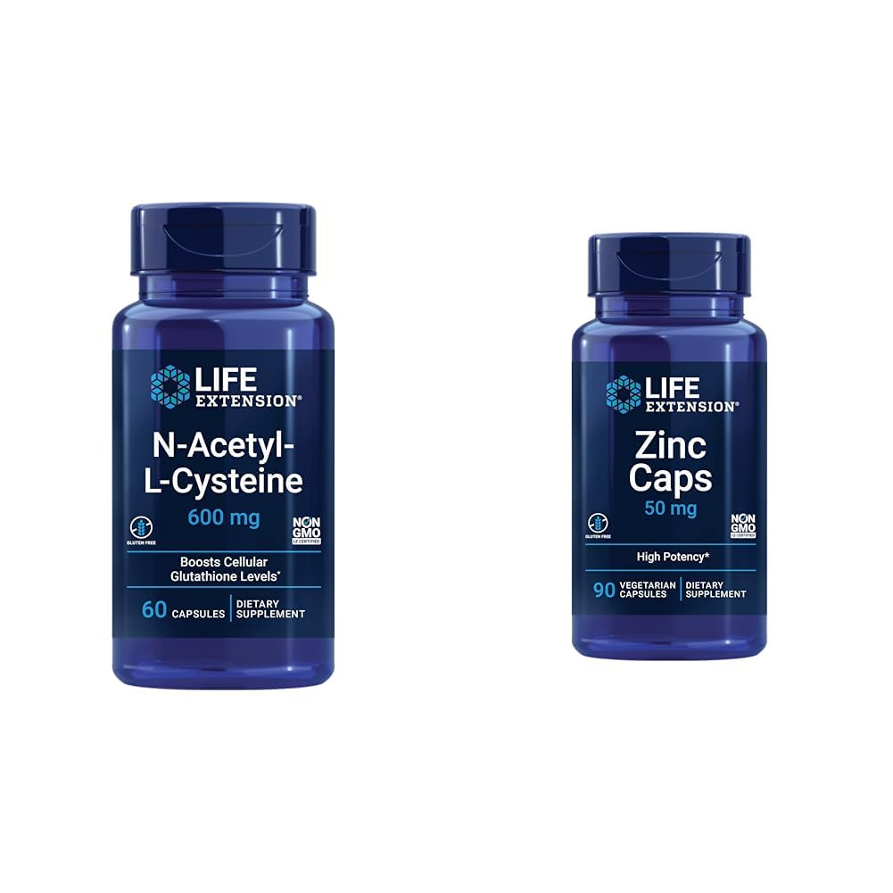 Livsforlengelse N-Acetyl-L-cysteine (NAC) og sink Caps