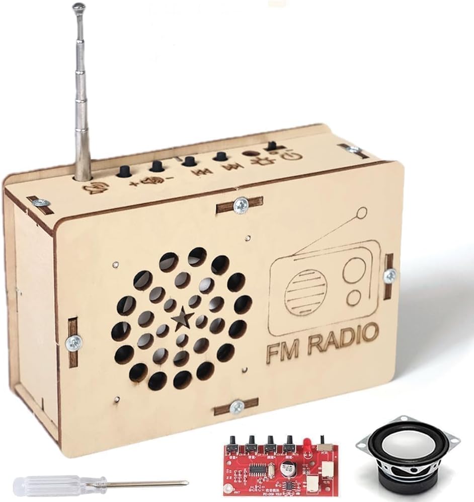 STEM leker for alderen 6-8-13 vitenskapssett DIY Bygge din egen radio håndverk for barn Strømper Stuffers Fødselsdagsgaver for 9 11 12 14 15+ År Gamle Jenter Tenåringer Circuit Engineering Electronics Prosjekt