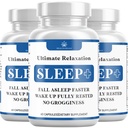 Avslappende søvnhjelp, naturlig ikke-habitforming, søvntilskudd utviklet til støtte for lengre og bedre søvn, kamille, magnesium, Melatonin, Ashwagandha, GABA, Drug-Free (180 count)