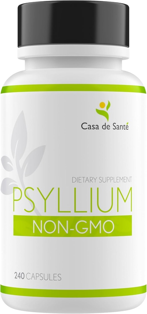 Casa de Sante Psyllium Caps, Ikke GMO, Lav FODMAP Fiber Supplement