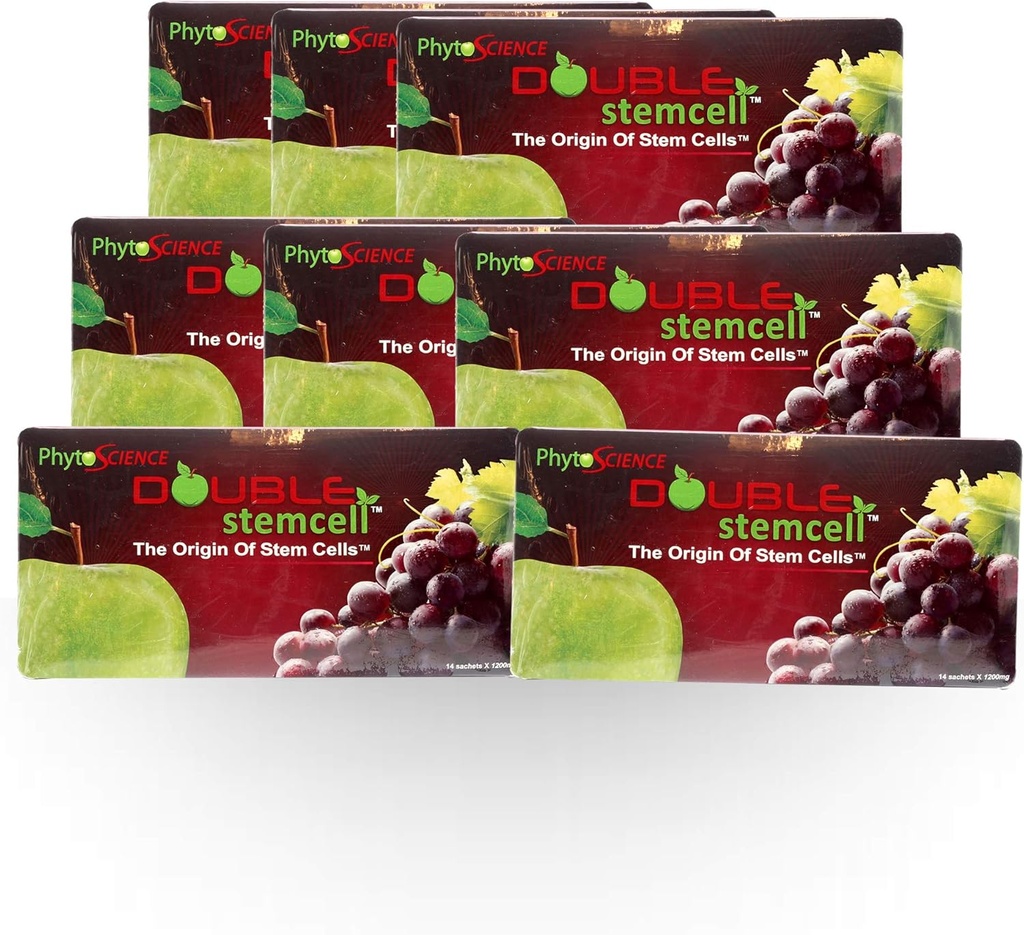 8X Phytoscience Double Stemcell - Anti Aging Formula med Apple og Grape stamme celle gratis Express frakt