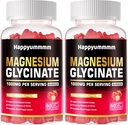 Magnesium Glycinate Gummies 1000mg - sukker gratis magnesiumkalium Supplement med vitamin D, B6, CoQ10 for rolig mood og søvn støtte - 120 Jordbær Gummier