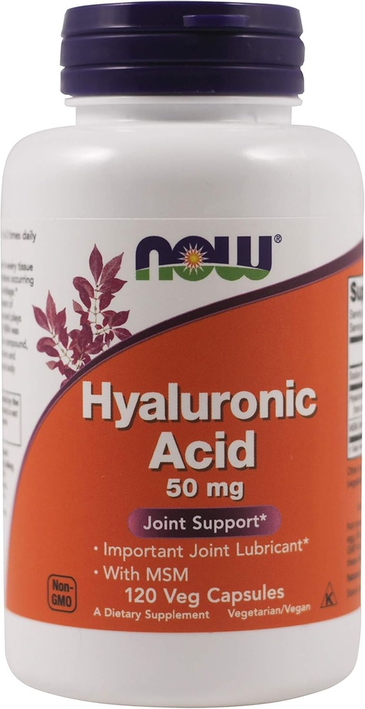 Nå Mat Nå Matvarer, (3 Pack) Hyaluronsyre, 50 mg, 120 Veg Kapsler