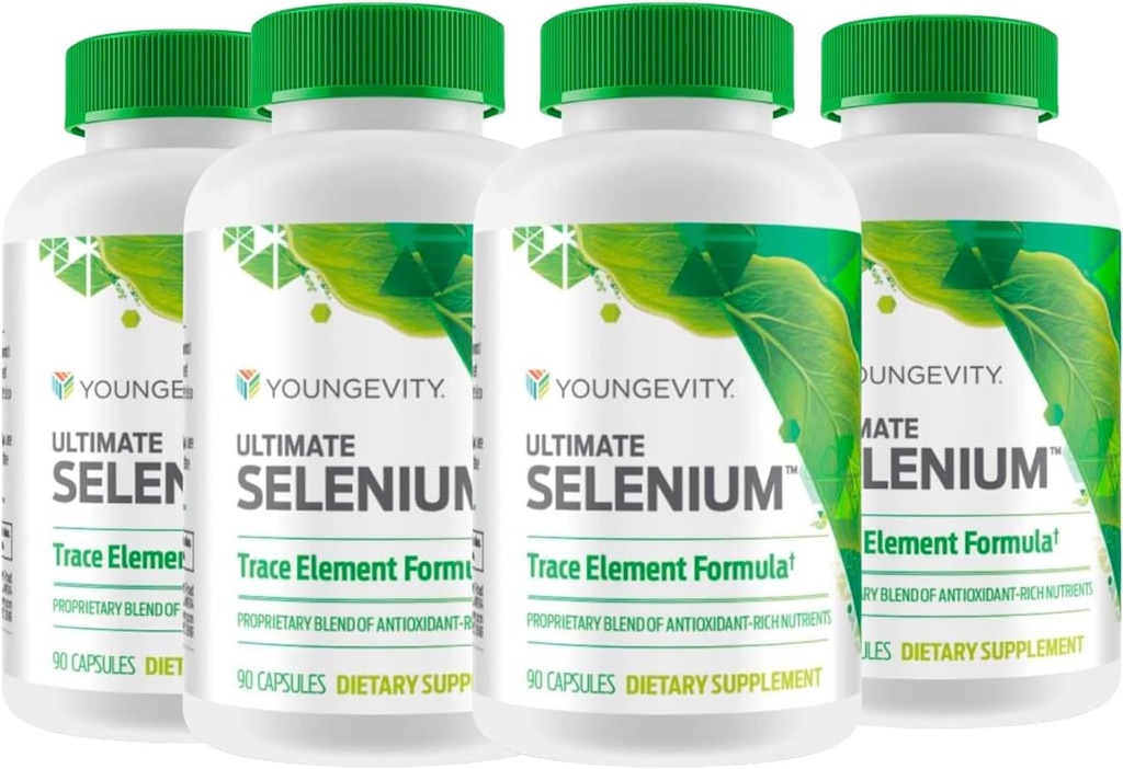 (INTERNASJONAL SHIPPING) Youngevity Ultimate Selenium 100mg 4 flasker 90 kapsler hver