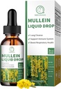 Mullein Drops for Lungs, 16-i-1 Mullein Leaf Extract for Lung Cleanse, Respirasjon, Immunitet, med Quercetin, Marshmallow, Svart Cumin Seed, Elderberry, Mullein Liquid, Non-GMO, 2 Fl Oz