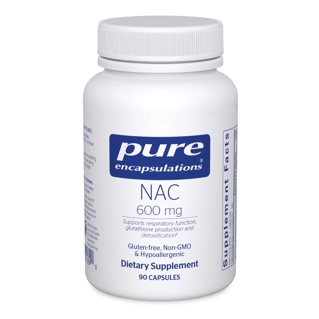 Ren innkapslinger NAC 600 mg - N-Acetyl Cysteine NAC Supplement for lunge helse og immun støtte, lever støtte og antioksidanter* - med Freeform N-Acetyl-L-Cysteine - 90 Kapsler
