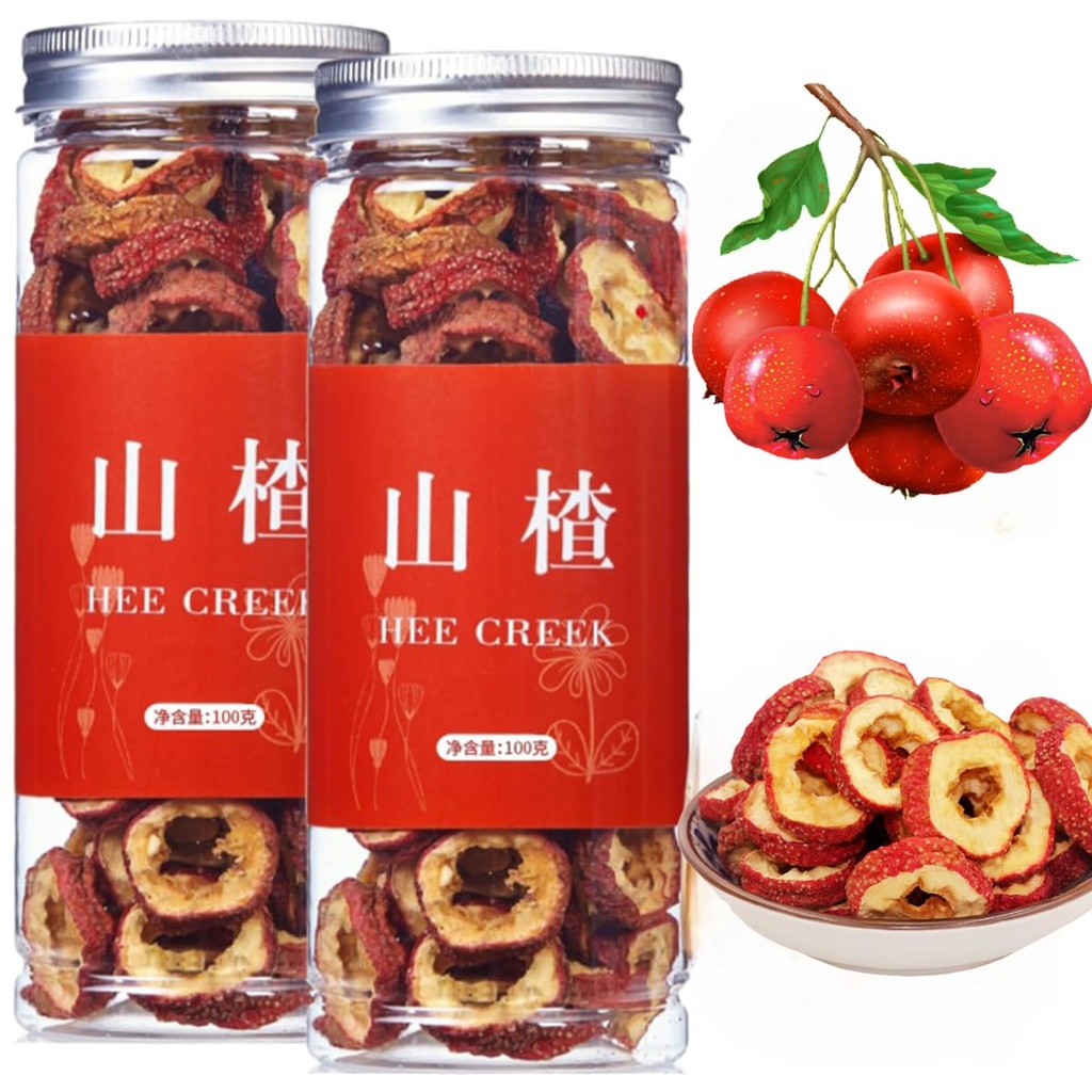 Hee Creek hawthorn berry te 山 Seedless tørket Hawthorn slices 7,06oz / 200g Sun-Dried Hawthorn slices, Teinfusion, Naturlig tørket Berry Slices, 无 核 山 山 山 山 山