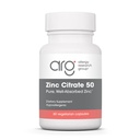 Allergi Forskningsgruppe Zink Citrat Supplement - Sink for menn og kvinner, Immun støtte, ren, velovertruffen, veltolerert, Trace Mineral, 50mg vegetariske kapsler - 60 Count