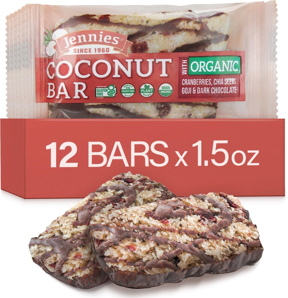 Jennies Raw Organic Goji Moji Kokos Bar, 1,5oz (12 Pack)