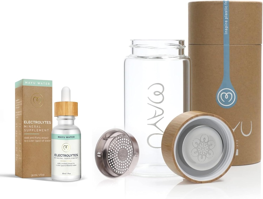KAYU Electrolyte Vanndråper + 0,5L vannflaske med Bamboo Lid ® Electro Spirit Bundle