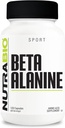 NutraBio Beta-Alanin Supplement, 800 mg - Glutenfri Pre-Workout Supplement til Buffer Lactic Acid, Muskelutmattelse, og Soreness, 120 kapsler