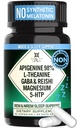 Naturlig søvnhjelp Supplement for voksne uten Melatonin - Ikke-habit forming herbal søvn - GABA, L-Theanine, Reishi Mushroom, Apigenin, Magnesium Glycinate, 5-HTP - 90 Vegankapsler