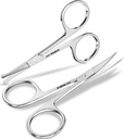 Utopia Care Eyebrow Scissors, Profesjonell rustfritt stål små skjold for menn og kvinner, Nese Hårsekk for Grooming Mustache, Skjegg, Øyefrakker, Ørehår Trimming, Sølv