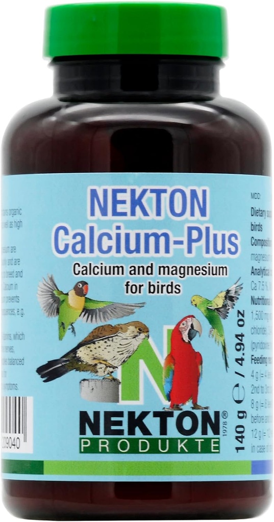 Nekton Calcium Plus - Kalsium med magnesium og vitaminer, hvit, 140g/5 oz