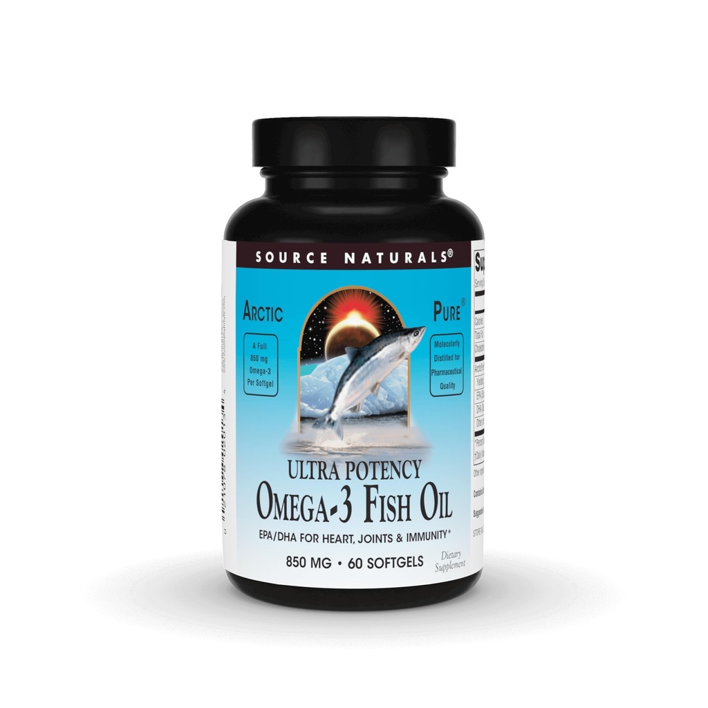 Kilde Naturals ArcticPure Ultra Potens 850 mg Omega-3 Fiskeolje - 60 Softgels