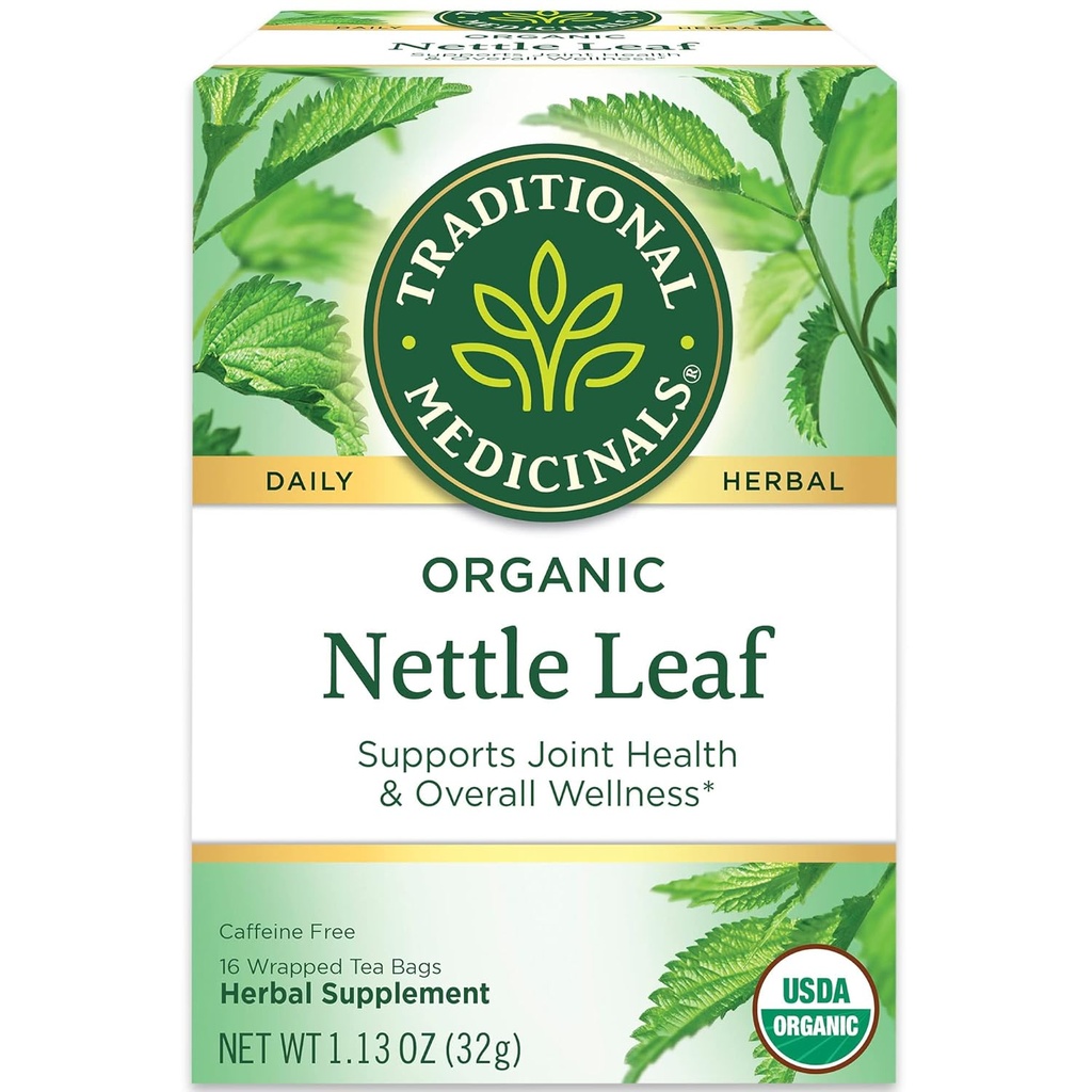 Tradisjonelle medisiner Organic Nettle Leaf Herbal Te, støtter felles helse og total velvære, (pakke på 2) - 32 Teposer Totalt