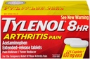 Tylenol 8 timers artritt smertefri feber Redusert utvidet frigjøring kaplet, 225 teller
