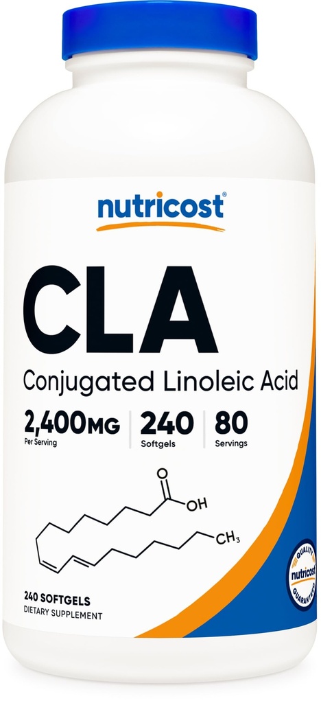 Nutricost CLA (konjugert Linoleic Acid) 800 mg, 240 Softgels