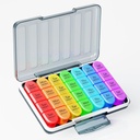 Zoksi Moisture-Proof Weekly Pille Organizer 4 ganger om dagen, 7 dagers pille Box 4X om dagen, en ukes reisepille tilfelle med 28 bærbare sammenligninger, medisinbeholder for vitaminer, kosttilskudd eller medisinering