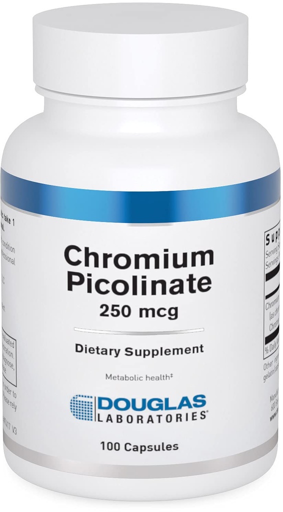 Douglas Laboratories Chromium Picolinat (250 mcg) støtter sunn metabolisme 100 kapsler