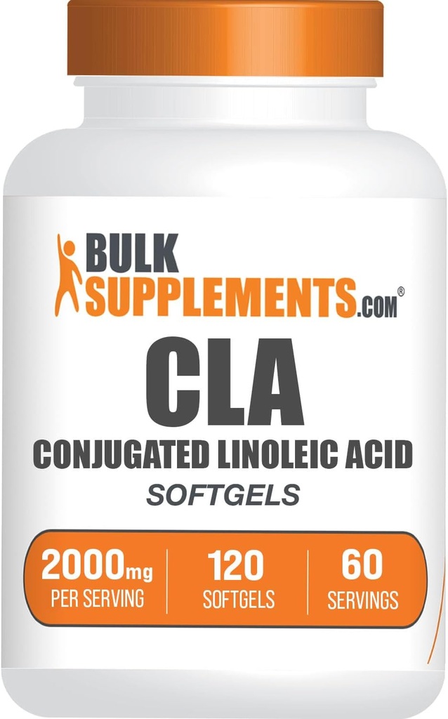 BulkSupplements.com CLA Softgels - Conjugated Linoleic Acid, CLA Supplements - Glutenfri, 2 Softgels per Serving (2000mg), 120 Count (Pack of 1)
