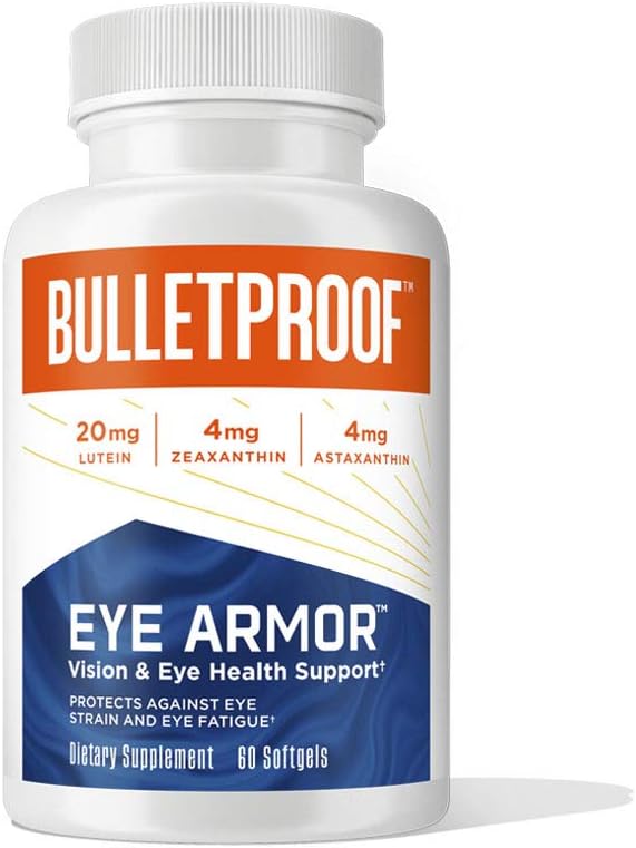 Bulletproof Eye Armor Supplement Softgels, 60 greve, Supplement for øyehelse og blått lys beskyttelse