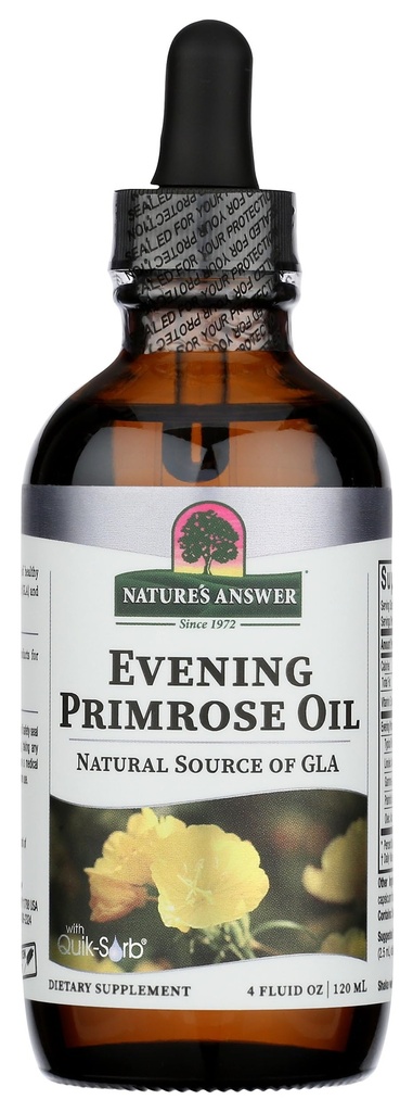 Naturens svar flytende kveld Primrose olje 4oz flytende | kaldt presset | essensiell alle naturlige moisturizer for hår, hud, negler | Rosacea Psoriasis Eczema Relief | Single Count