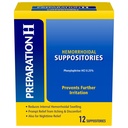 Forberedelse H Hemorroid Suppositories For kløe og discomfort Relief - 12 greve (pakke av 1)